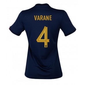 Frankrike Raphael Varane #4 Hemmatröja Kvinnor VM 2022 Kortärmad
